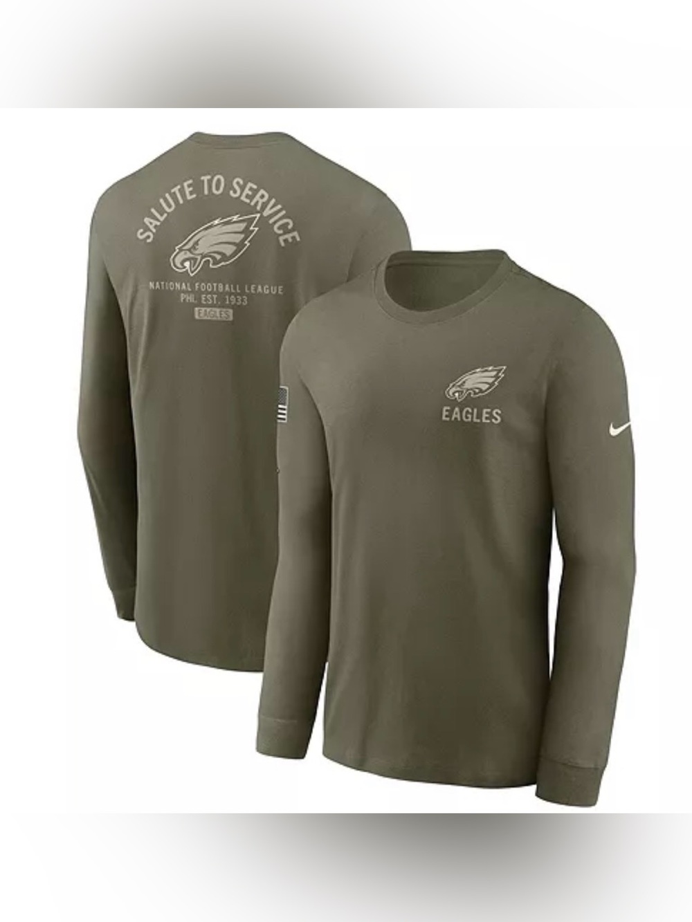 NWT Nike Philadelphia Eagles Salute to Service Long Sleeve Shirt Men’s M NFL